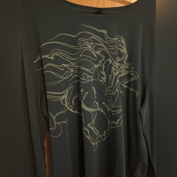 New EQL by KERRITS Horse Equestrian long sleeve shirt ORGANIC COTTON Plus Sz 2X - Picture 2 of 6